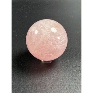 Natural Rose Quartz Sphere Pink Healing Crystal Polished Stone 53.1mm 208g